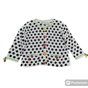 Vintage Sweater Sequin Fruit Teacher Grandmacore Ms Frizzle Vibes Colorful Large